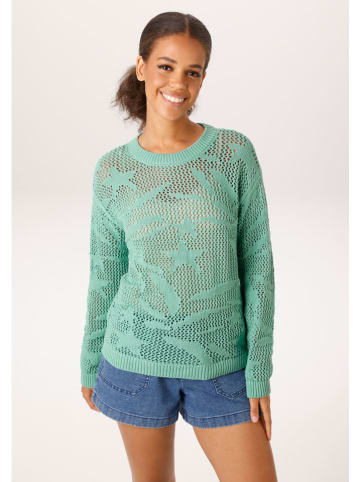 Aniston Pullover in Türkis