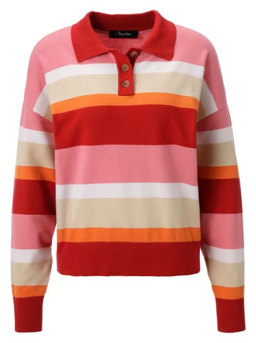 Aniston Trui rood/lichtroze/beige