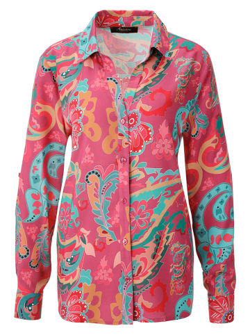 Aniston Bluse in Pink/ Türkis
