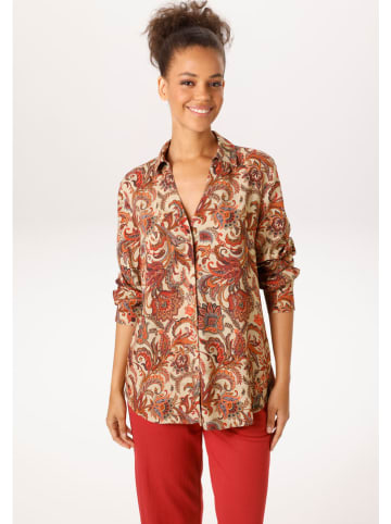 Aniston Bluse in Braun/ Beige