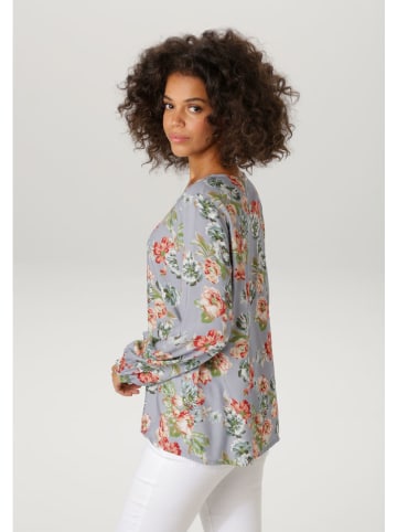 Aniston Bluse in Grau/ Bunt