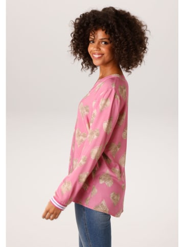 Aniston Bluse in Pink/ Beige