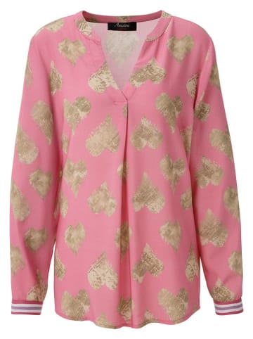 Aniston Bluse in Pink/ Beige