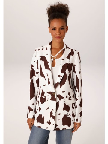 Aniston Blazer crème/donkerbruin