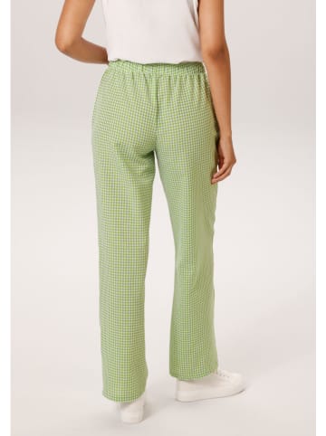 Aniston Broek lichtgroen/wit