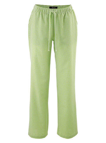 Aniston Broek lichtgroen/wit