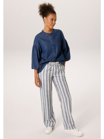 Aniston Broek blauw/wit