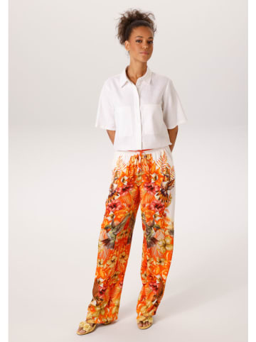 Aniston Hose in Orange/ Weiß