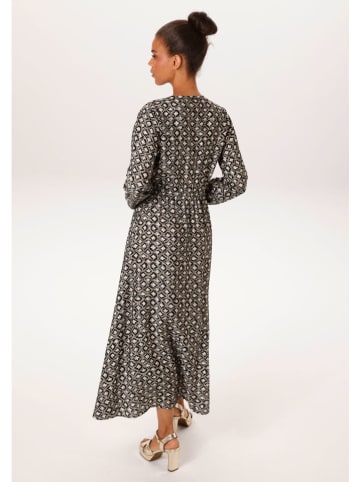 Aniston Kleid in Grau/ Schwarz