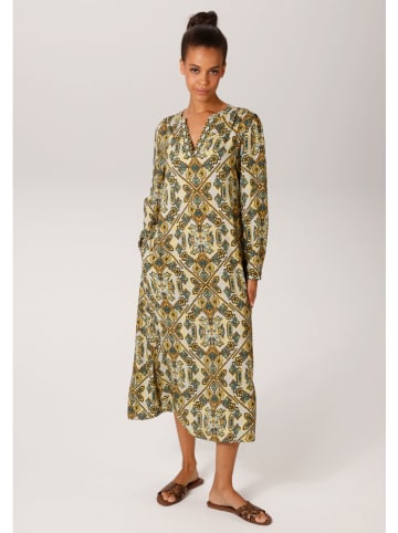 Aniston Jurk geel/blauw