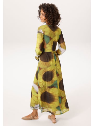 Aniston Kleid in Grün/ Grau