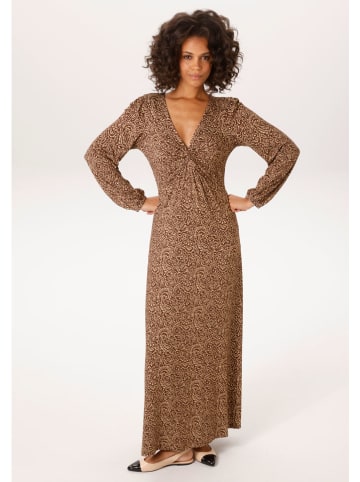 Aniston Kleid in Braun/ Creme