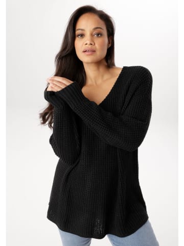 Aniston Pullover in Schwarz
