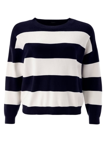 Aniston Sweter w kolorze granatowo-białym