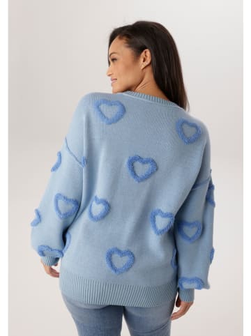 Aniston Pullover in Hellblau