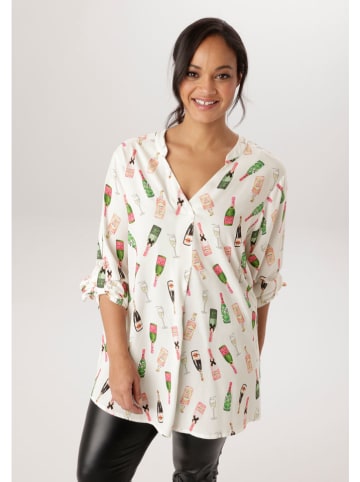 Aniston Bluse in Creme/ Bunt