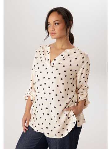 Aniston Bluse in Sand/ Schwarz