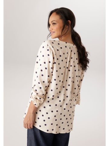 Aniston Blouse zandkleurig/zwart