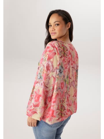 Aniston Bluse in Pink/ Sand