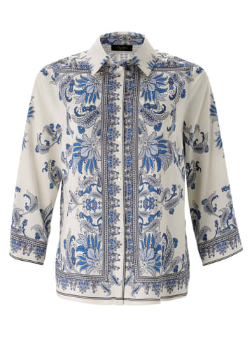 Aniston Bluse in Weiß/ Blau