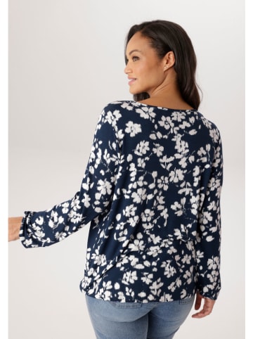 Aniston Blouse donkerblauw/wit