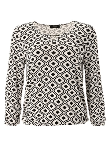 Aniston Bluse in Weiß/ Schwarz