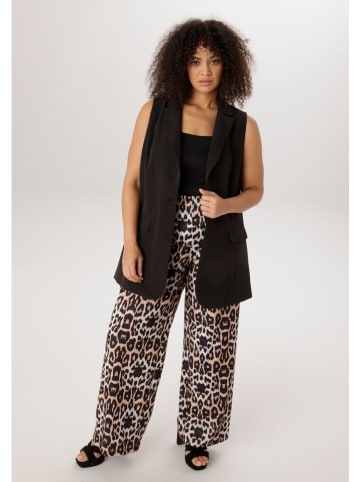 Aniston Marlenehose in Schwarz/ Hellbraun