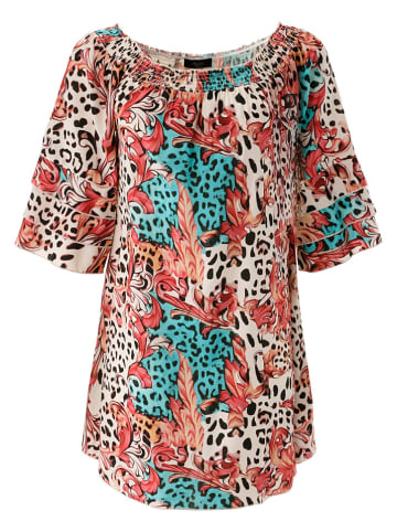 Aniston Jurk lichtroze/turquoise