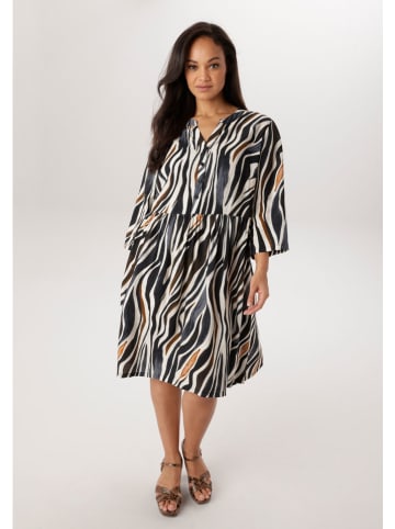 Aniston Kleid in Schwarz/ Creme