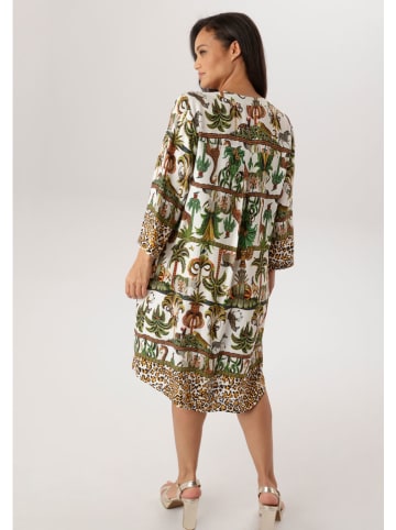 Aniston Sukienka w kolorze zielono-białym