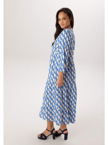 Aniston Kleid in Blau/ Weiß