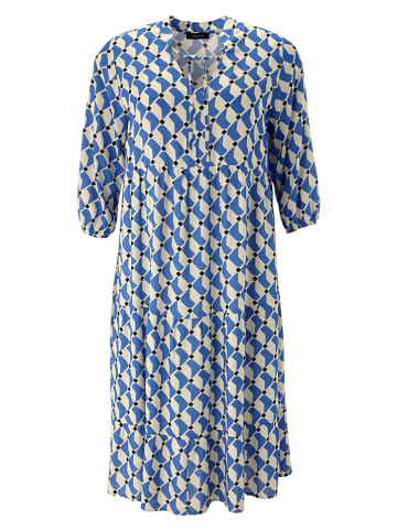 Aniston Jurk blauw/wit