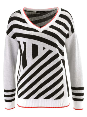 Aniston Trui wit/zwart