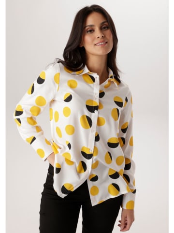 Aniston Blouse wit/geel/zwart