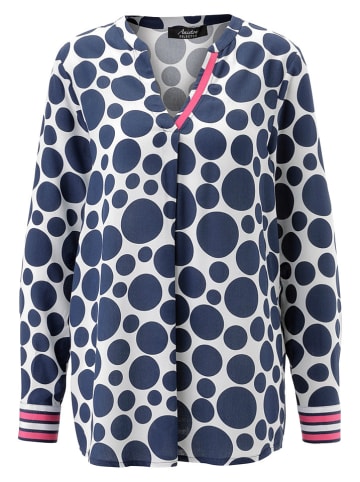 Aniston Blouse donkerblauw/wit