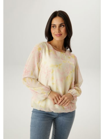 Aniston Bluzka w kolorze jasnoróżowo-żółtym