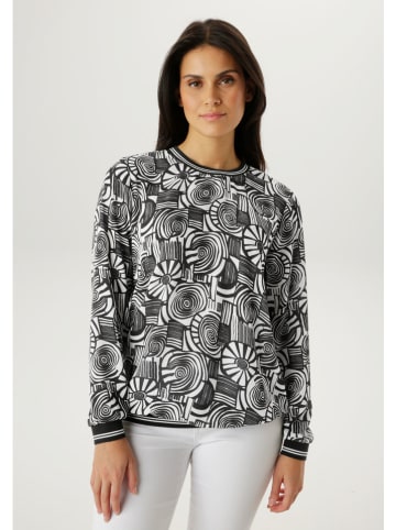 Aniston Bluse in Schwarz/ Weiß
