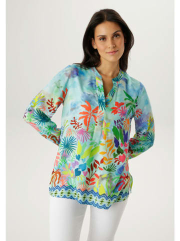 Aniston Bluse in Türkis/ Bunt
