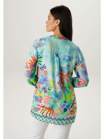 Aniston Bluse in Türkis/ Bunt