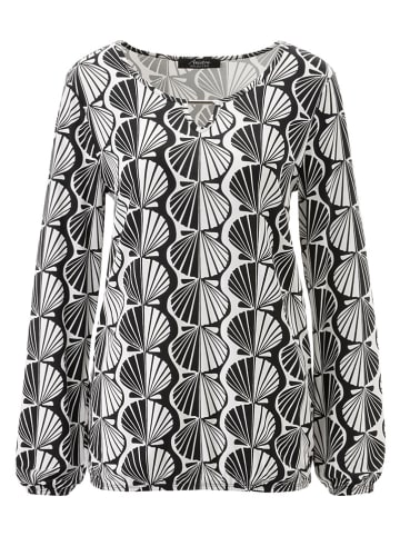 Aniston Longsleeve in Weiß/ Schwarz