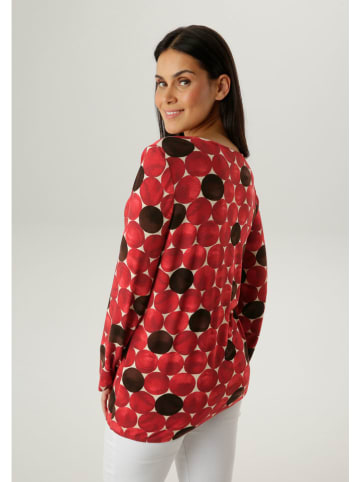 Aniston Longsleeve in Rot/ Schwarz