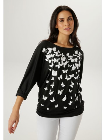 Aniston Longsleeve zwart/wit