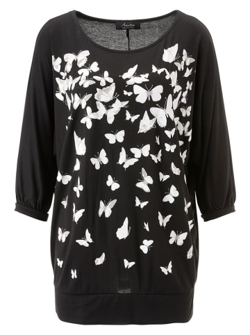 Aniston Longsleeve in Schwarz/ Weiß