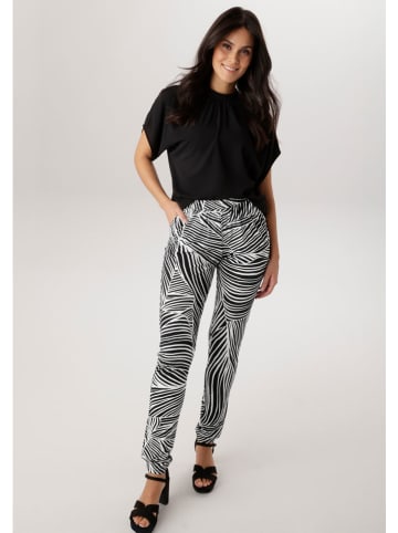 Aniston Broek wit/zwart
