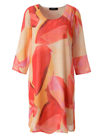 Aniston Jurk beige/rood