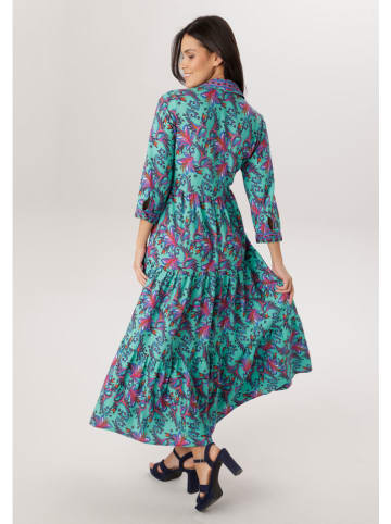 Aniston Jurk turquoise/blauw/rood