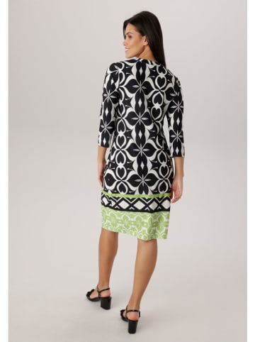 Aniston Sukienka w kolorze czarno-biało-zielonym