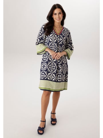 Aniston Kleid in Dunkelblau/ Grün