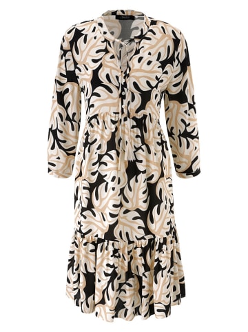 Aniston Kleid in Beige/ Schwarz