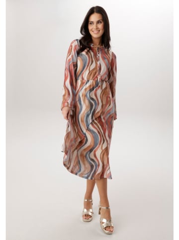 Aniston Kleid in Braun/ Rot